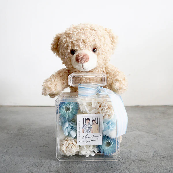 思い出フォトinフラワーボトル ドライフラワー